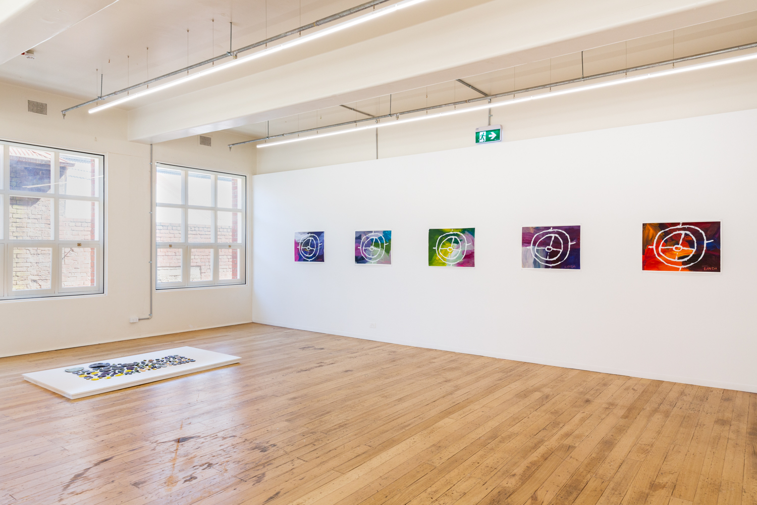 Installation view of Circleworks exhibition