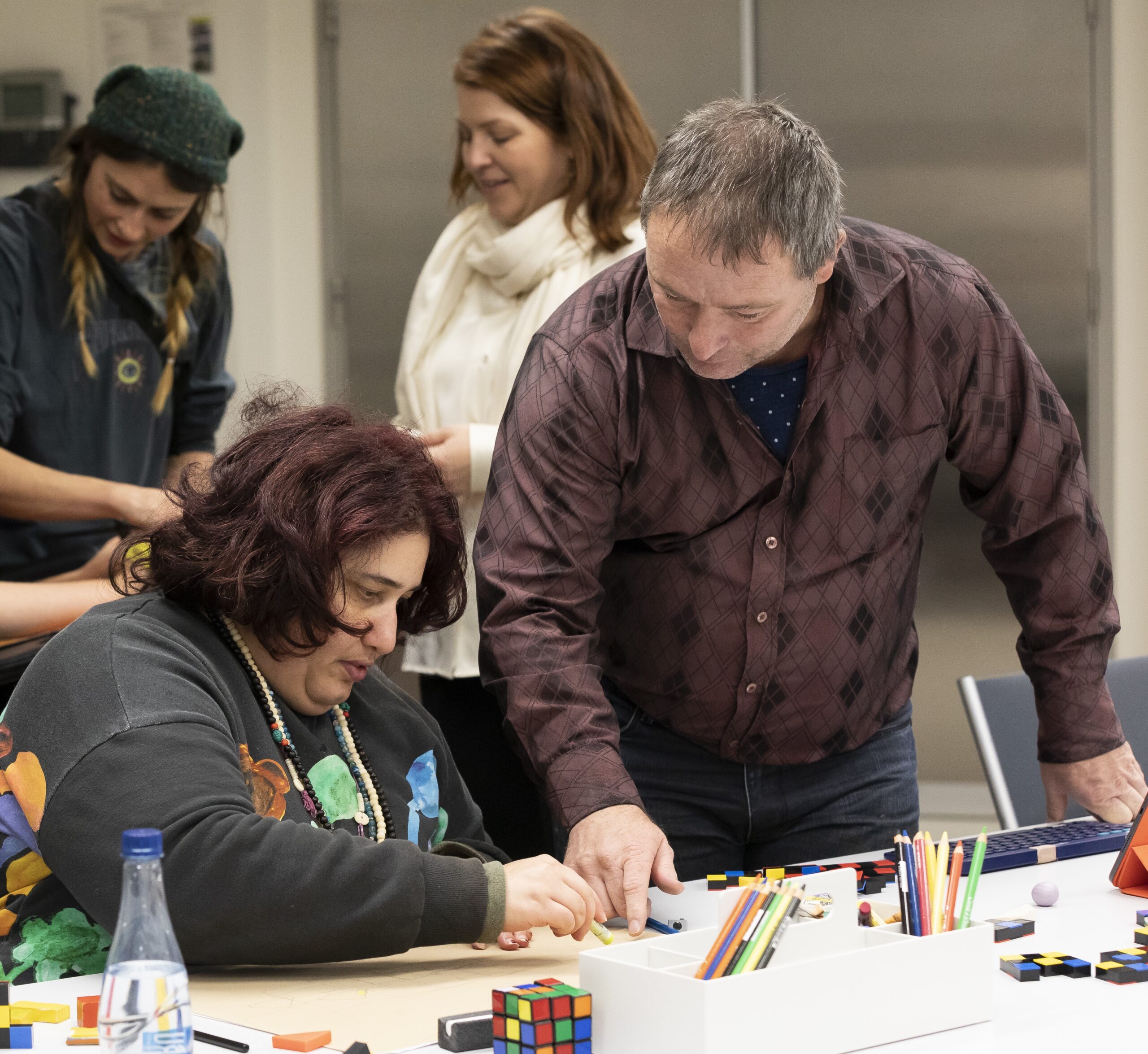 Christian Hansen facilitating a workshop at Melbourne Now