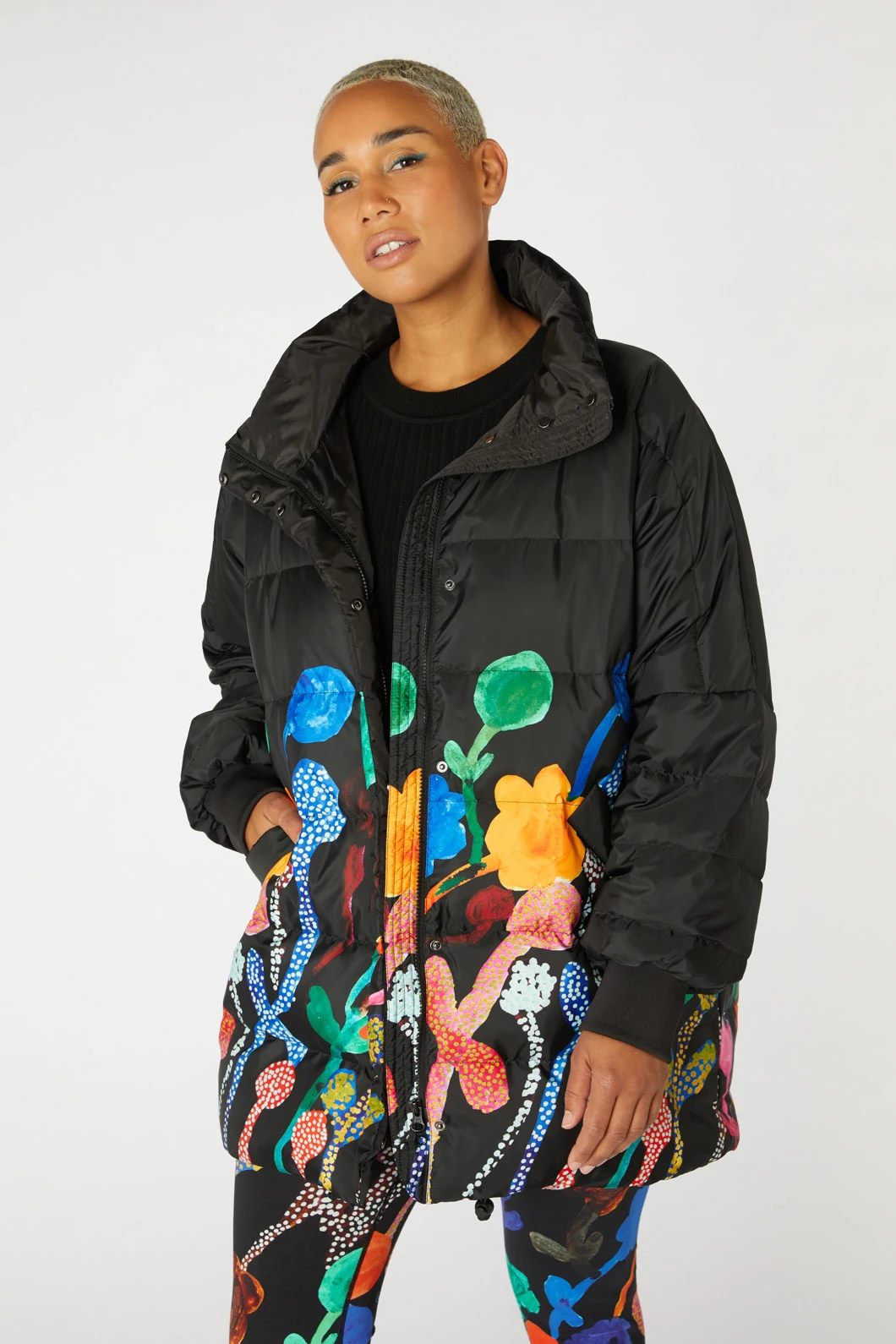 Arts Project Australia x Gorman collaboration Georgia Szmerling design on a long coat