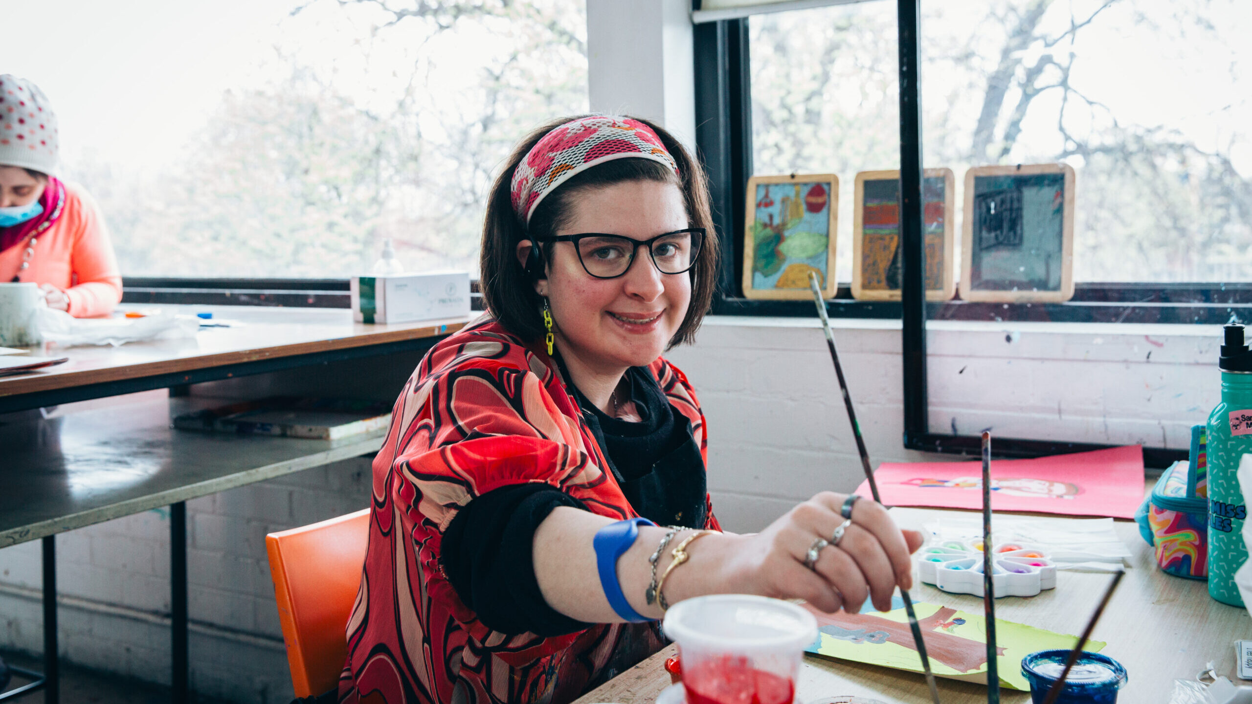 Arts Project Australia artist Sammi-Jo Matta in Northcote studio