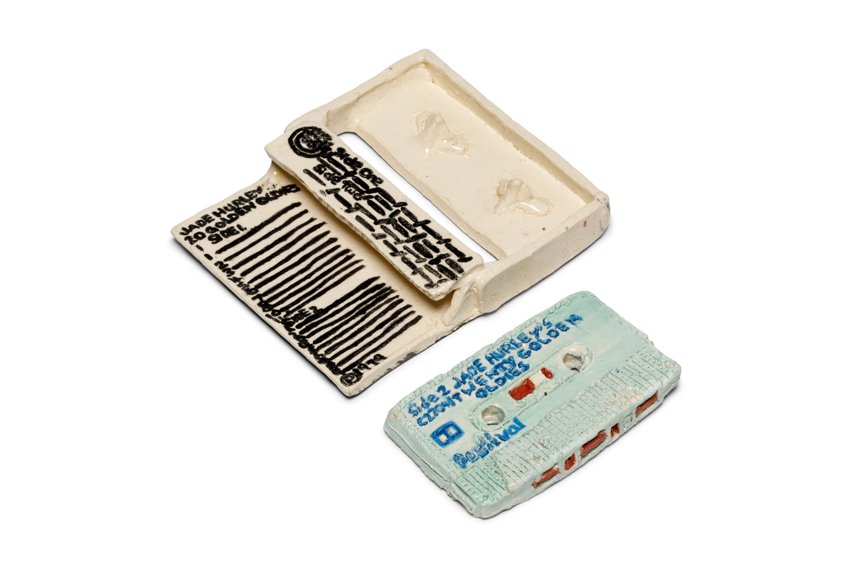 Lisa Reid, Jade Hurleys 20 Golden Oldies (2022), ceramic, glaze.