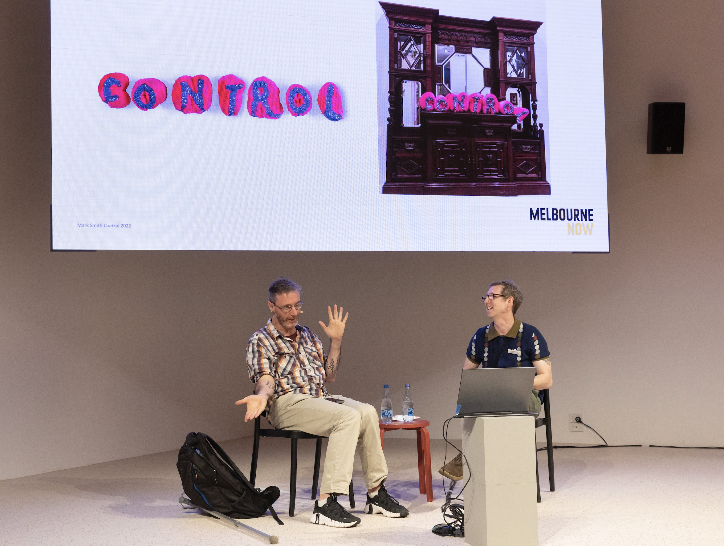 APA x NGV Takeover Day, Mark Smith in conversation with James McDonald, Credit Tobias Titz (2023)