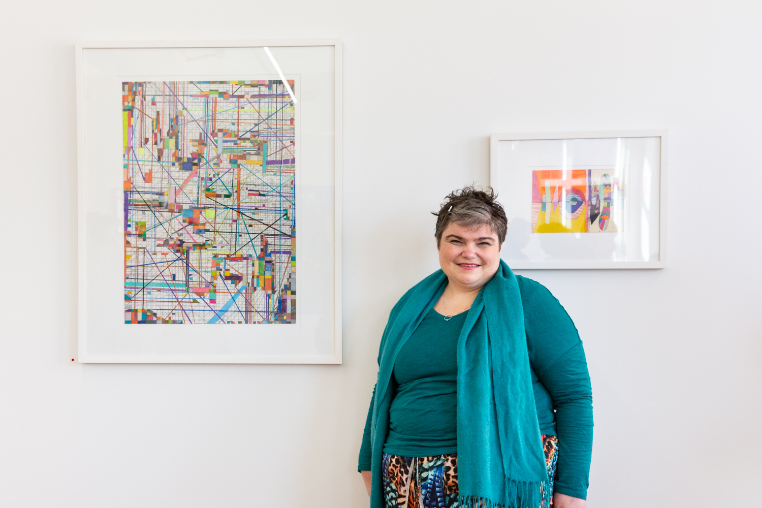 Monica Lazzari at 4 x 4 opening