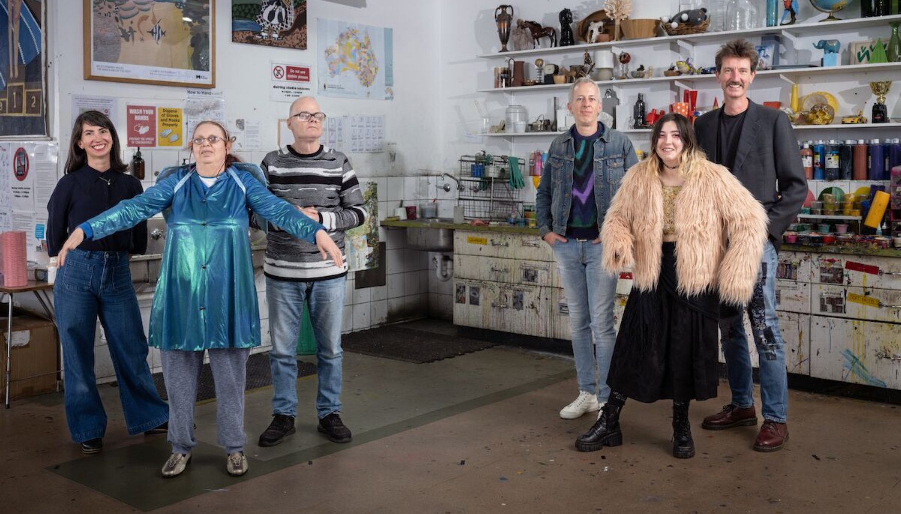 Arts Project Australia artists in the APA Studio