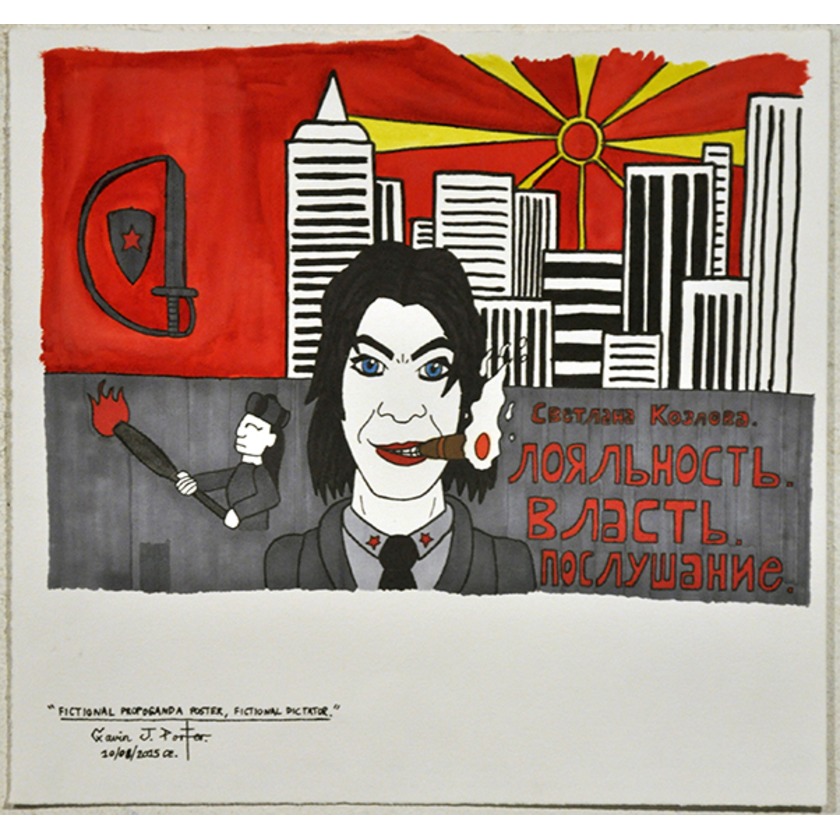 Fictional propaganda poster, fictional Dictator