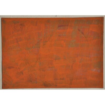 Untitled (blue, orange abstract)