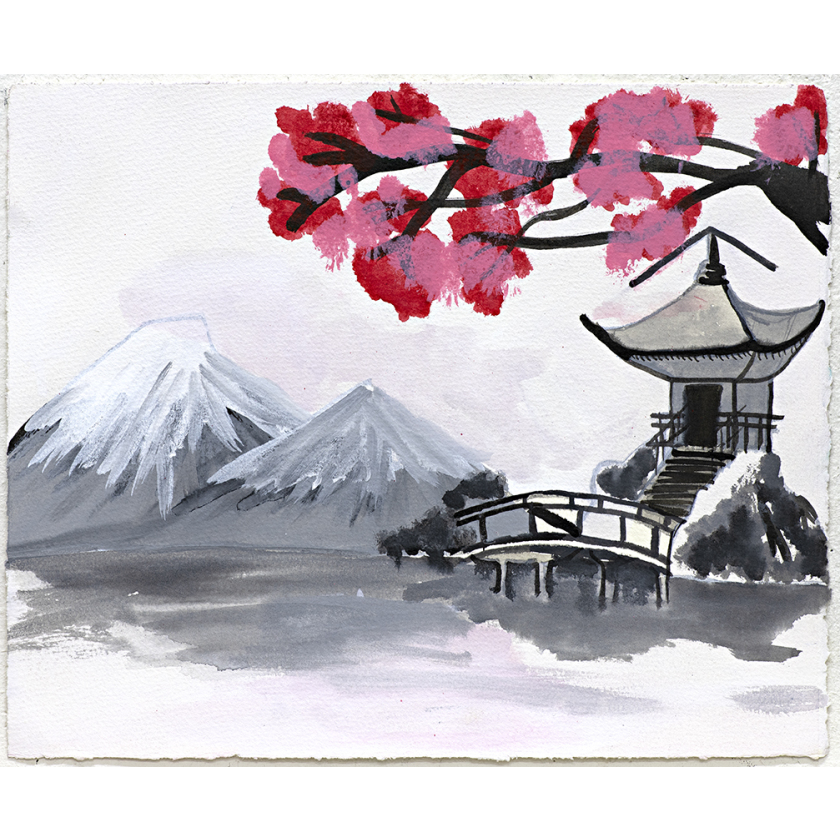 Japanese Traditional Tree near at Temple